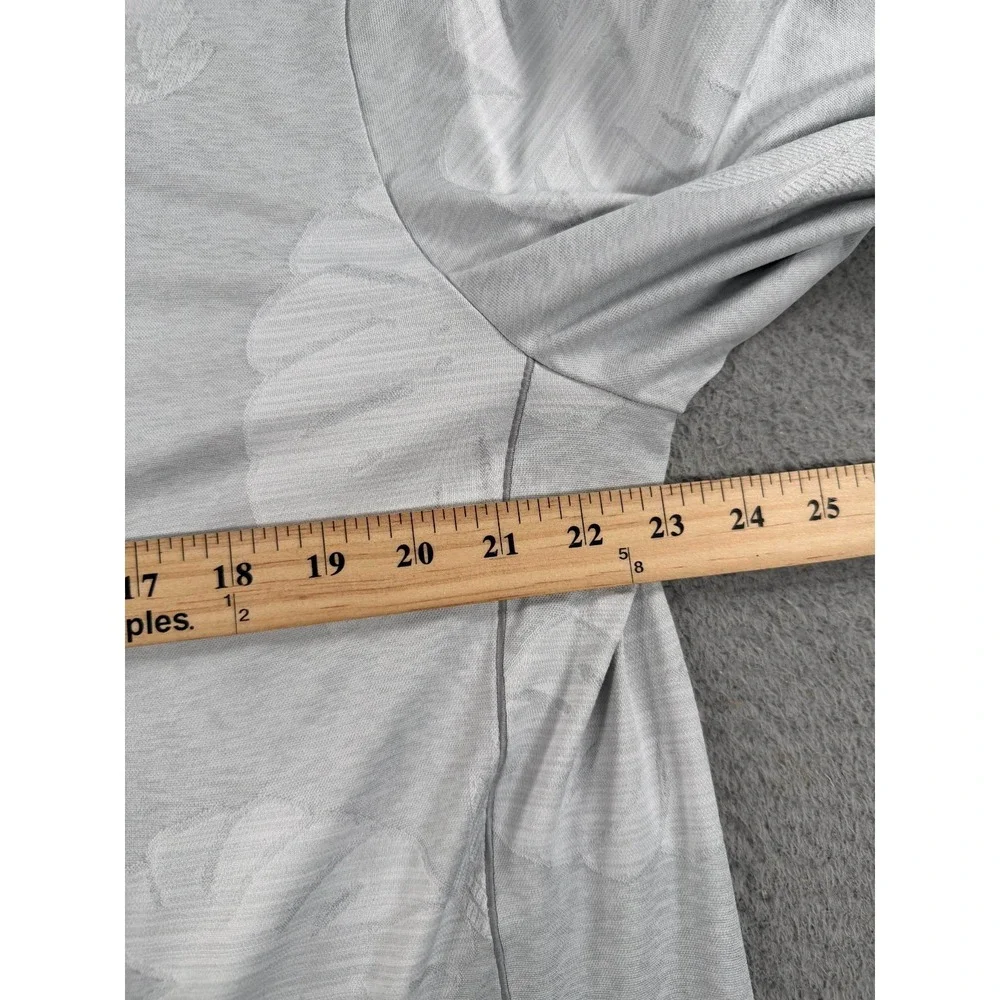 Tommy Bahama IslandZone Sweatshirt Men Large Gray 1/4 Zip Floral AOP Performance
